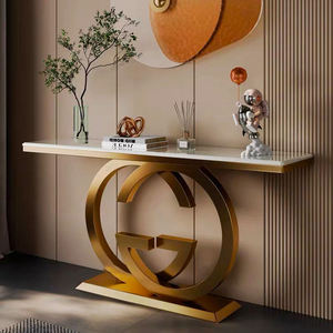 Luxuriöser Weiß-Goldener Moderner Französischer Spiegel Edelstahl Platzsparender Couchtisch für Wohnzimmer - Product Image 2