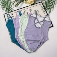 Nouveautés Dos croisé 87% Nylon 13% Spandex Serré Gymnastique Danse Trainingwear Ballet Justaucorps