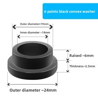 Cincin Penyegel Silikon Hitam/Putih untuk Shower & Gasket Pipa Air Keran Ukuran 1/2 3/4 1 Inci Model 57544