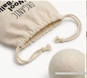 Trocknerbälle für Wäschetrockner 7 cm 100% Reine Schafwolle 3+ Natürlicher Weichspüler Antistatisch Verkürzte Trocknungszeit Aufbewahrungsbeutel - Product Image 1