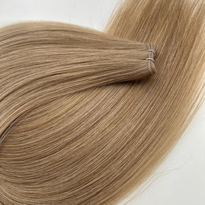 SHE Factory 100 Extensiones de cabello humano ruso Remy virgen Genius Trama invisible Color marrón claro Extremo grueso Buen precio para la venta - Product Image 4