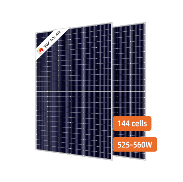 Tongwei Solar Panel TW Solar Photovoltaic Panel with OEM Power 530W-560W Half Cell Type Glass Front Cover Pallet Packing