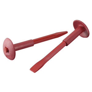 Fervi Hammer Drive <b>Anchors</b> Red Plastic <b>Drywall</b> <b>Anchors</b> With Hand Guard For Secure Fastening - Product Image 1