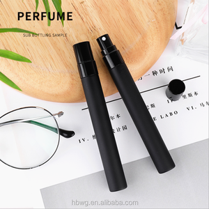 Lujo Reciclable Negro 10 <span class=keywords><strong>ml</strong></span> <span class=keywords><strong>Tubo</strong></span> largo Vidrio Perfume Recarga Spray Botella 10 <span class=keywords><strong>ml</strong></span> con bomba negra Spray - Product Image 2