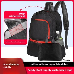 <strong>Large</strong> Capacity Fashionable Diamond Pattern Water-Resistant Foldable <strong>Backpack</strong> for Outdoor <strong>Hiking</strong> and Travel - Product Image 2