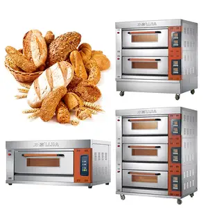 Oven desktop listrik industri, multi fungsi membuat kue tunggal ganda tiga lapisan kapasitas besar