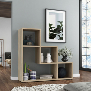 <strong>Oak</strong> Unique 3-Tier Wooden Floating Wall-Mount <strong>Shelf</strong> Display <strong>Unit</strong> for Book Storage - Product Image 3