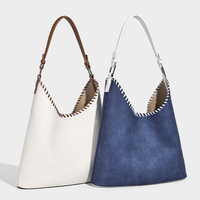Sac de shopping réutilisable personnalisé en toile de coton à grande capacité, style simple, plusieurs poches, fermeture ouverte