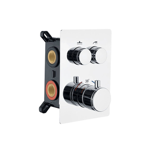 حمام خلاط صنبور الدش الزجاج المقسى زر أخفى ثرموستاتي <span class=keywords><strong>2</strong></span> الطريقة صمام تحويل - Product Image 6