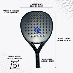 Raqueta de Pádel QINGYU SPORT 3K Carbono con Superficie 3D de Diamante y Espuma EVA, Profesional, Personalizada, OEM, Proveedor Directo, en Stock - Product Image 4