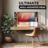 Wandmontierter Klapptisch aus Holz und Klappbarer Computertisch für das Home Office