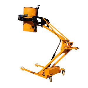 Gebogener Arm erhöhter Stapler 350kg kleiner manueller faltbarer hydraulischer Paletten stapler Maschine Hands chub elektrischer Öl trommel heber - Product Image 5