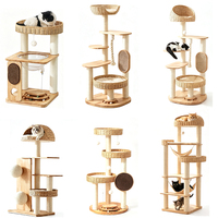 Nouvelle Arrivée Tendance : Arbre à Chat Moderne de Luxe en Bois de Haute Qualité, Facile à Assembler, Arbre à Chat et Griffoir Multicouche, Tour pour Chat