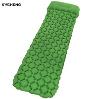 Matelas à air ultraléger imperméable TPU gonflable extérieur 3 couches camping tapis de couchage 20d revêtement en tpu avec oreiller et sac de transport