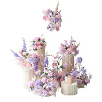 Rosa Moderne Hochzeits- und Geburtstags-Blumenkugel-Arrangement mit KT-Board-Basis, Echte Blumen, Langlebig und Hochwertig für Tisch- und Bodendekoration