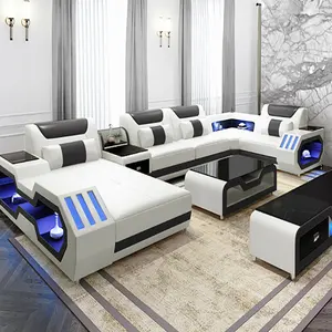 Ensembles de canapés en cuir modernos canapés en tissu lit cama meubles modulaires d'angle salon de luxe canapé modulable de bureau canapé moderne