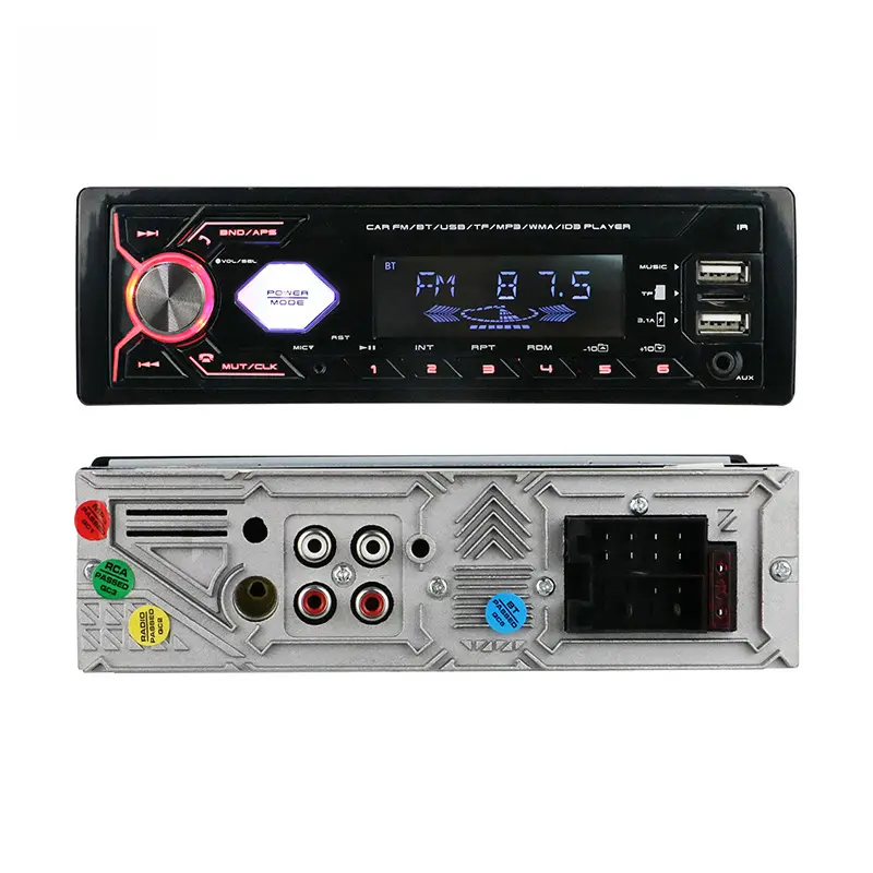 Newest車ラジオ2 Usb 1 Din Stereo Aux-Mp3でFm Receiver Sd Audio BT Car Mp3 Player