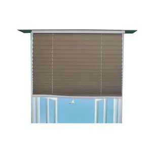 Cortinas plissadas temporárias simples para janelas OEM por atacado cortinas plissadas com escurecimento natural