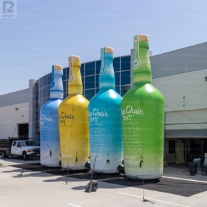 Bouteille de vin gonflable géante personnalisée en gros, modèle de bouteille de Bordeaux gonflable pour vignobles, décoration d'événements, bars, expositions et festivals - Product Image 1