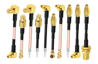 Connecteur MMCX coaxial RF 50 Ohms, variante pour montage sur circuit imprimé, fiche femelle et mâle, droit et à angle droit, SMT, à travers trou, montage en bordure