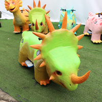 Modèle de dinosaure électrique personnalisé pour enfants, trottinette à chevaucher avec siège sécurisé pour la location en aire de jeux intérieure/extérieure