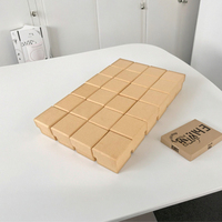 Boîte cadeau rigide en papier kraft gaufré brun recyclable avec couvercle magnétique pour bijoux, vente en gros