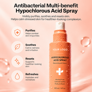Spray Visage à l'Acide Hypochloreux Antibactérien, Conçu pour Peaux Sensibles, Améliore les Imperfections et l'Acné, Apaise les Rougeurs, les Coups de Soleil et les Irritations - Product Image 3