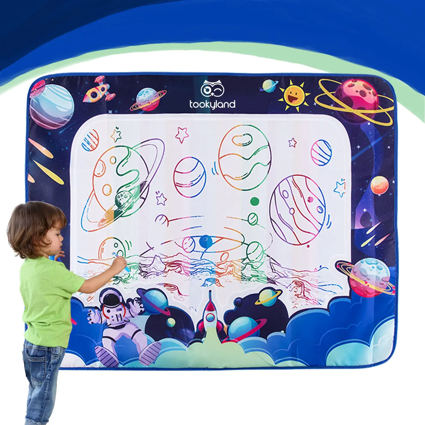 Amazon tiktok Hot Sale DIY Educational Toys Kids Drawing Toys Large Size Kids Aqua Magic Water Drawing Mat For Kids