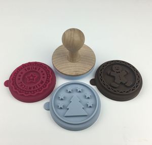カスタマイズされた画像メッセージでシリコンファクトリーシリコン食品グレードビスケットクッキースタンプを絞り込みます - Product Image 1