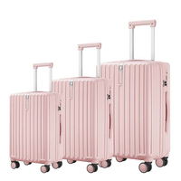 Ensembles de valises d'affaires en aluminium haut de gamme et classiques personnalisées de 20 ''24'' 28 ''pour PC mallette de voyage d'enregistrement de 20 pouces