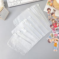 Pochette Transparente à Fermeture Éclair pour Classeur A6, Pochette Zippée A5 A7 pour Enveloppes Budgétaires, Accessoires pour Carnet et Agenda