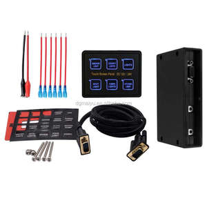 Painel interruptor de botão led automotivo, painel azul de controle touch, dc 12v 6 gang - Product Image 5