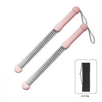 Cuerda Elástica Inalámbrica de Acero de 46 cm, Cuerda de Acero Inoxidable de Alta Elasticidad, Portátil, Duradera, para el Hogar, Adultos, Entrenamiento Físico, Equipo Deportivo para Brazos
