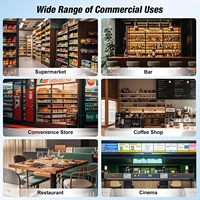 Vitrine à gâteaux ronde de luxe, étagères réglables multi-niveaux, contrôleur de température par micro-ordinateur, tube lumineux LED