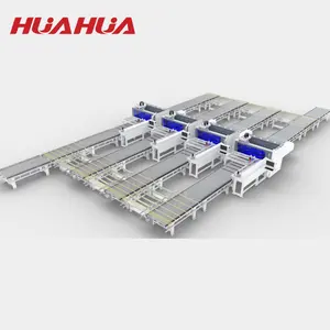 HUAHUA 4 conjuntos CNC seis lados máquina de perfuração com 8 canais linha