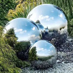 Custom Giant Silver Mirror Sphere Decorative Large Pvc Inflatable Silver Ball For Wedding Party Events Stage Decoration