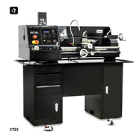 Tour à métaux CNC électrique à double/unique broche horizontale CTMACH CT25 pour l'enseignement scolaire et la formation dentaire