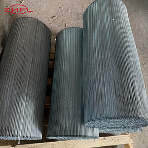 Bande transporteuse en treillis métallique tissé pour l'industrie alimentaire, en acier inoxydable SUS304/316, tissage uni, pour transfert, soudage et pliage - Product Image 1