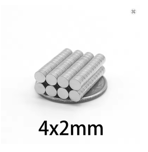แม่เหล็กแรงสูงพิเศษ 4x2 มม. แม่เหล็กแผ่นวงกลมขนาดเล็ก 4*2 มม. แม่เหล็ก Imane N52 แรงสูง รูปทรงกลม แม่เหล็กถาวร 4x2 มม. นีโอไดเมียม 4x2 - Product Image 5