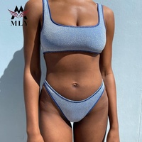 Nouveau produit maillot de bain en tissu pailleté maillot de bain bandeau maillot de bain sans couture