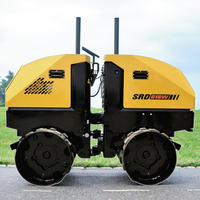 Nouvelle Compactrice Vibrante à Double Tambour SHANTUI SRD016W 1,6 Tonnes 17,8KW avec Moteur Yanmar, Pompe et Engrenages