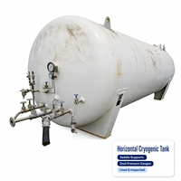 Réservoir de stockage cryogénique d'azote liquide d'occasion 30m³ à double paroi isolé sous vide avec garantie, installation et vente clé en main