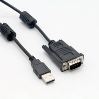 Alta Compatible FTDI Chip FT232RL USB 2,0 macho a RS232 DB9 PIN macho Serial Null Modem Cable Convertidor para PLC controlador
