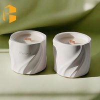 FUBEI LIVING Großhandel Unregelmäßig Geformte Keramik-Kerzenbehälter Handgefertigte Gefäße zur Heimdekoration mit Individuellem Logo