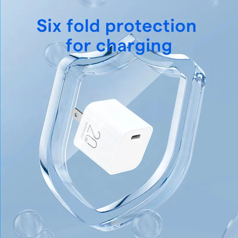 Free Cable PD 20W USB Wall Chargers US Plug Mini Type C Fast Charger With FCC ETL Certification For Mobile Phone Charger