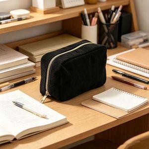 Bolsa de Corduroy al por Mayor, Bolsa Organizadora de Cosméticos de Gran Tamaño, Bolsa de Almacenamiento de Viaje para Mujer, Estuche de Maquillaje Portátil - Product Image 2