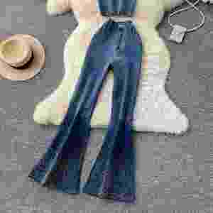 Conjuntos Básicos de Verano para Mujer, Top sin Mangas y Pantalones Vaqueros de Cintura Alta, Ropa al por Mayor - Product Image 3