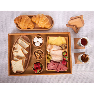 Enormes Descuentos: Bandejas Rectangulares de Madera de Lujo para Servir Aperitivos, Comida y Chocolate, de 53 x 35 cm, Decorativas para Cocina - Product Image 4