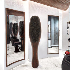 Brosse à cheveux incurvée jetable en bois ionique pour hommes avec poils de sanglier naturels de haute qualité, dureté moyenne, vente chaude - Product Image 3