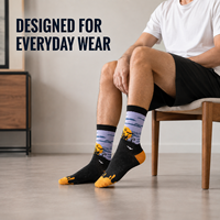 Chaussettes personnalisées sportives OEM pour adultes, automne, en polyester/nylon/coton/bambou/laine, sans couture, résistantes aux déchirures, respirantes